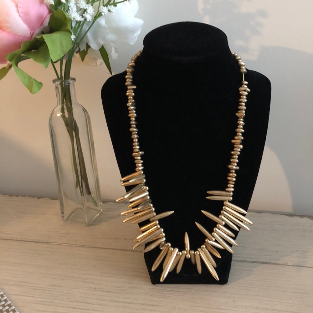 Spike gold Brass necklace used